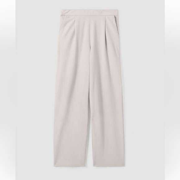 NWT EILEEN FISHER Boiled Wool Jersey Pleated Wide-Leg Pant - Picture 5 of 13